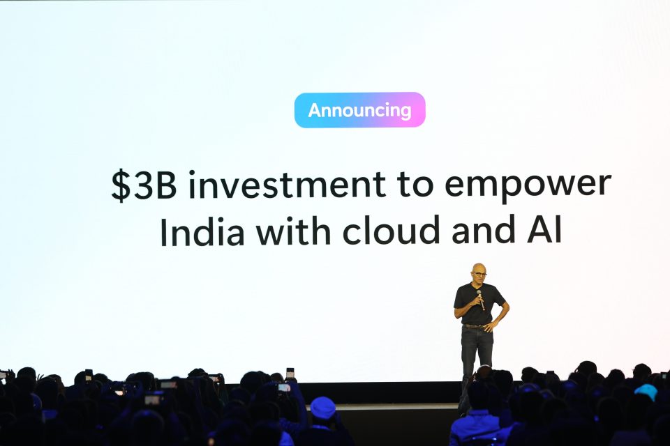 Microsoft announces US $3bn investment over two years in India cloud and AI infrastructure to accelerate adoption of AI, skilling and innovation